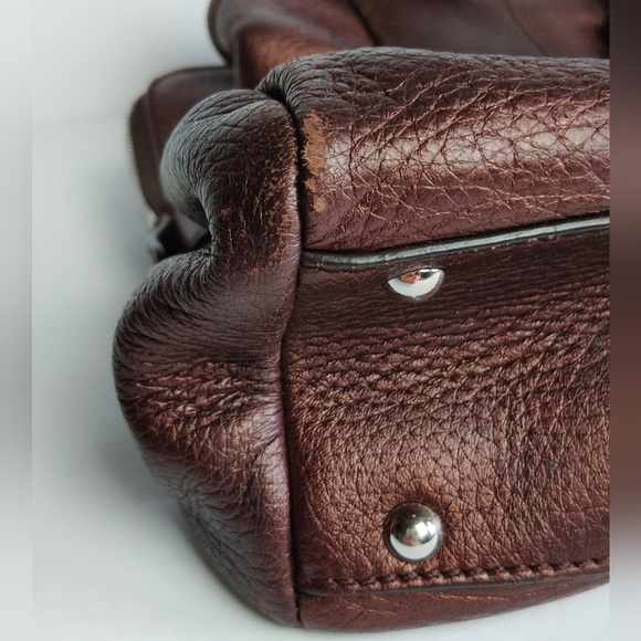 Salvatore Ferragamo Top Handle Bag DH-21 A501 Leather Hand Bag - Picture 12 of 13